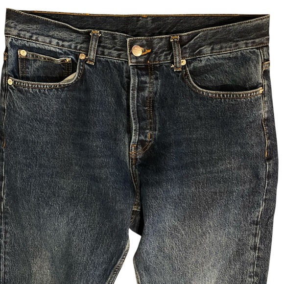 Mads Norgaard Organic Blue Jas‎ Jeans Straight Leg Button Denim Men's Sz 32x31.5 - Picture 7 of 14